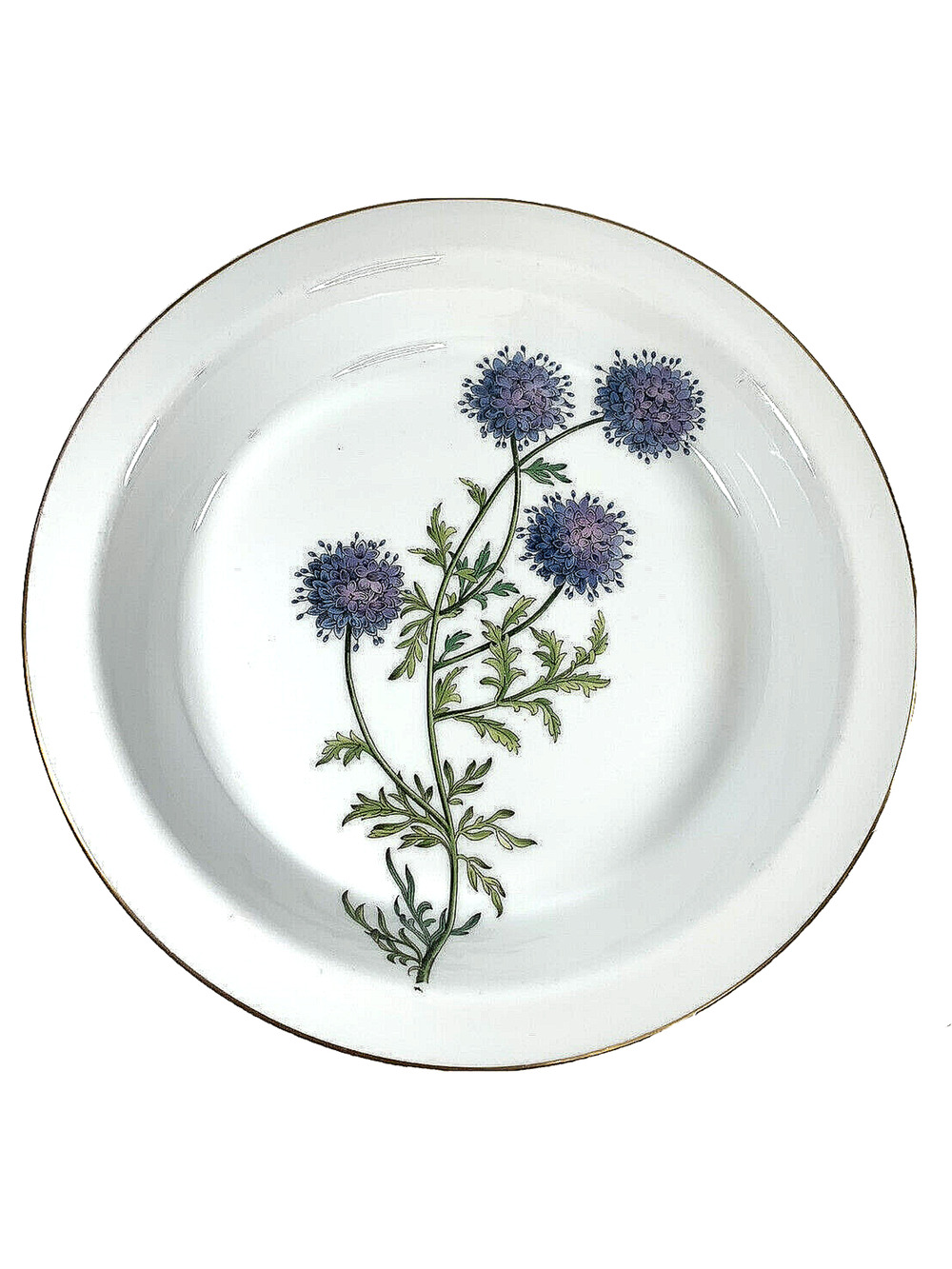 SPODE Purple Thistle Flowers Pie Plate baking Dish Cottage farmhouse country 10"